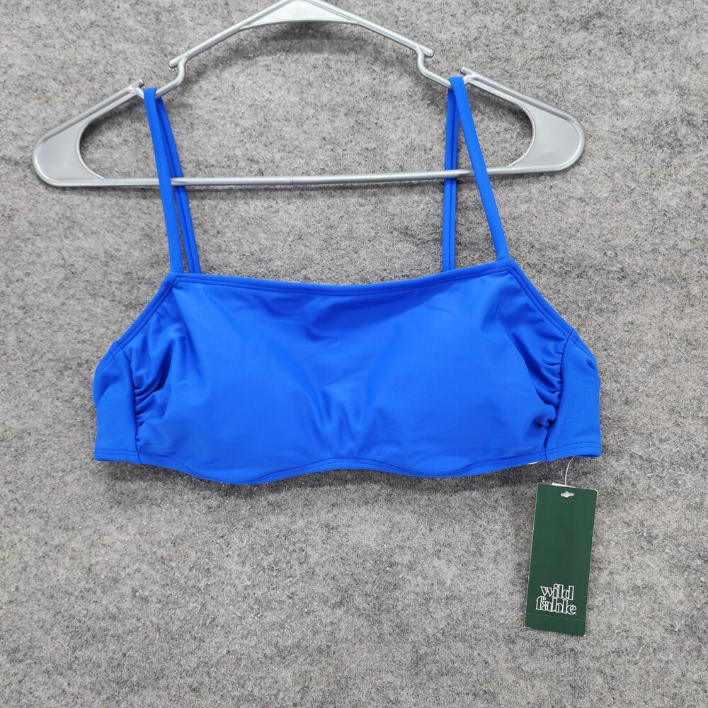 Wild Fable Bikini Top Womens Large 12-14 Blue Swimwear